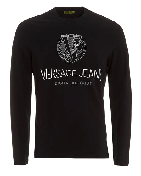 versace mens long sleeve shirt|Versace t shirt men price.